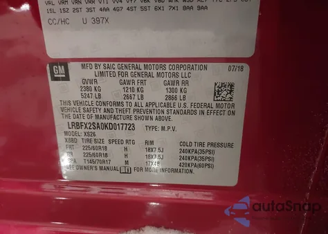 2019 Buick Envision Awd Essence из США, поврежденный, VIN LRBFX2SA0KD017723